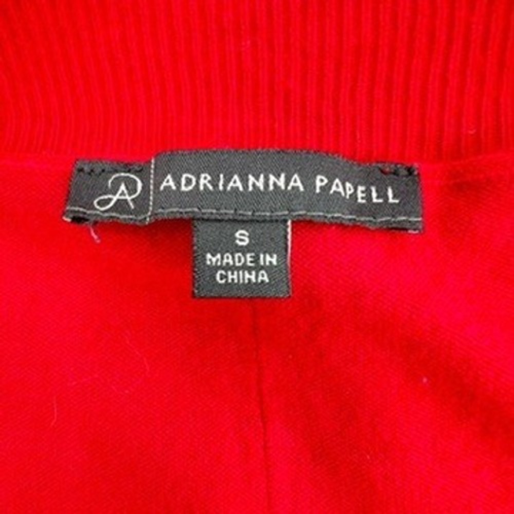 Adrianna Papell Red Crew Neck Long Sleeve‎ Sweater Top Women's Size S - Picture 4 of 5